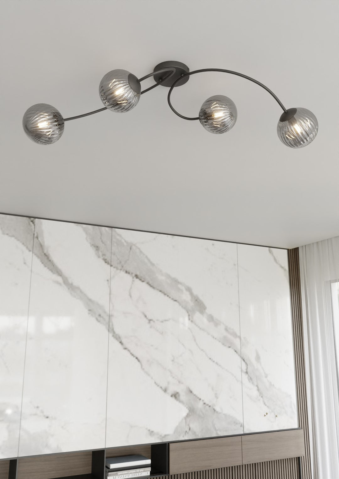 Loftlampe VIBRA 4 - Sort / Grafit - Nordic Unique