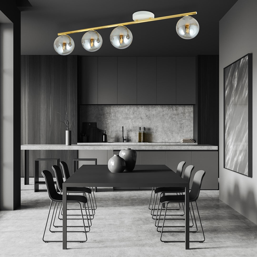 Loftlampe MONZA 4 - Hvid / Guld / Grafit - Nordic Unique