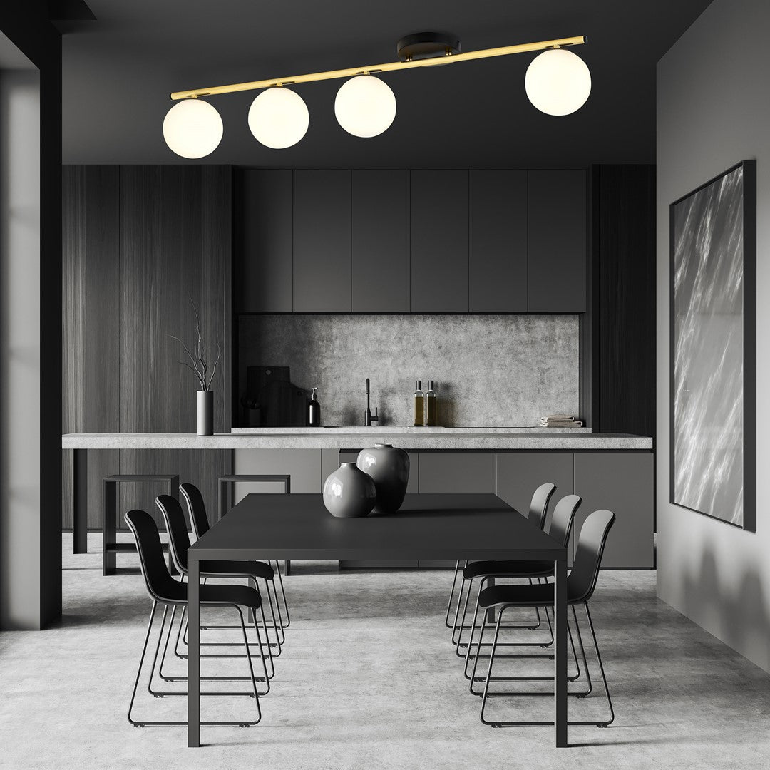 Loftlampe MONZA 4 - Sort / Guld - Nordic Unique