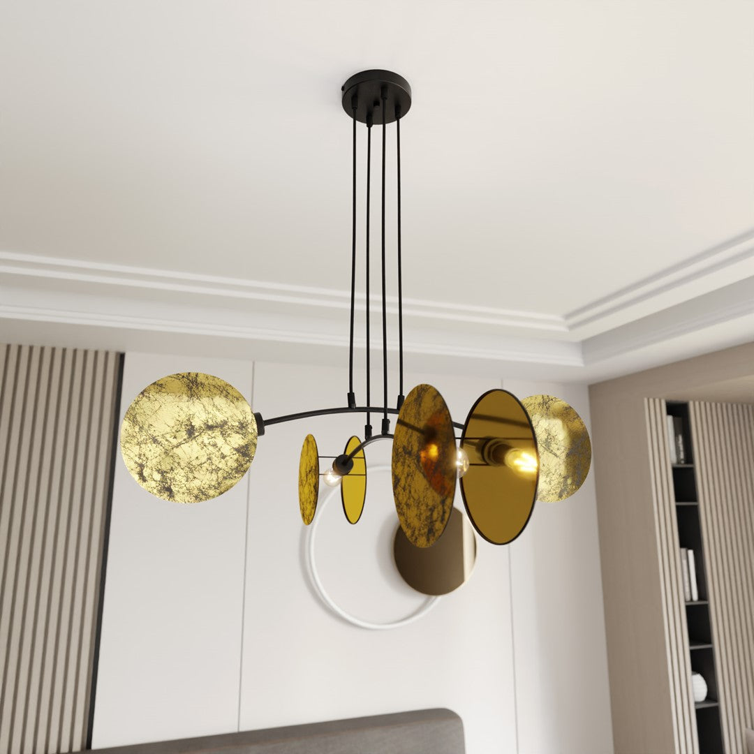 Loftlampe MOTIF 4 - Guld / Sort - Nordic Unique