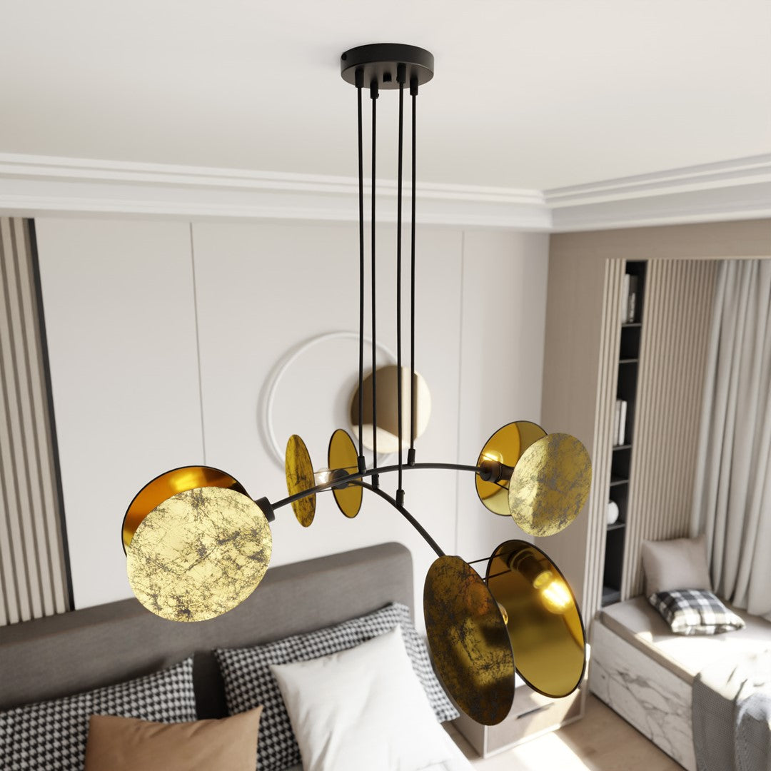 Loftlampe MOTIF 4 - Guld / Sort - Nordic Unique