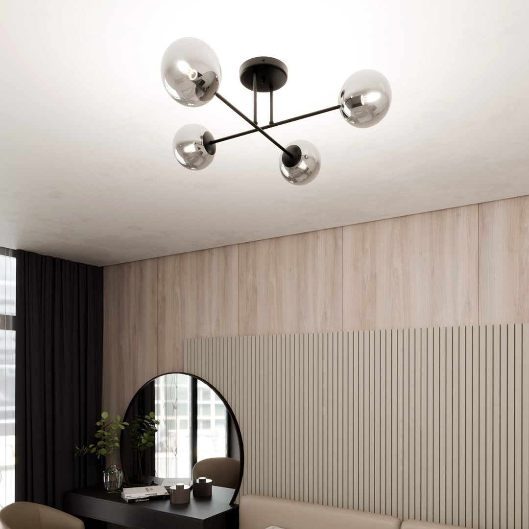 Loftlampe ROMA 4 - Sort / Grafit - Nordic Unique