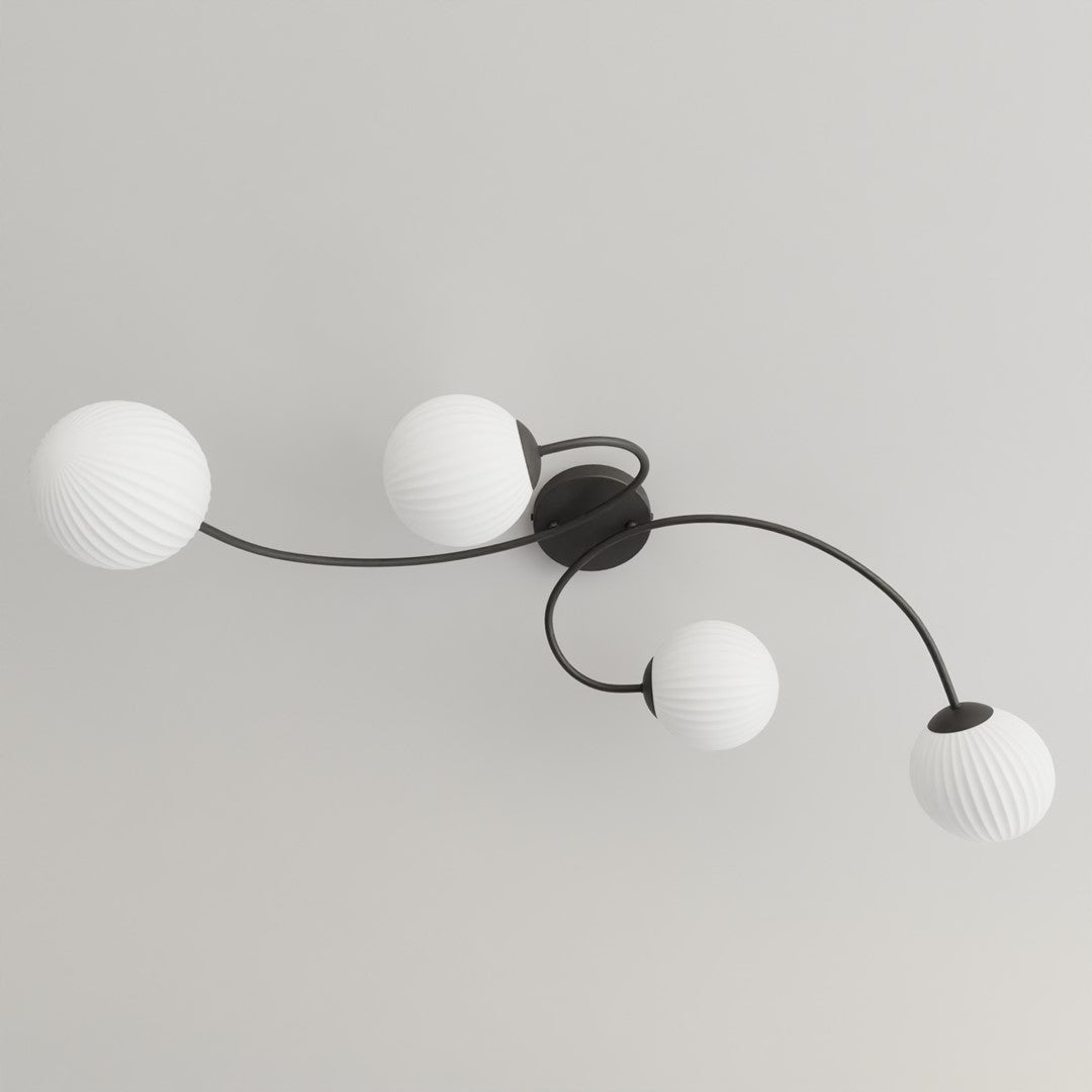 Loftlampe VIBRA 4 - Sort / Hvid - Nordic Unique