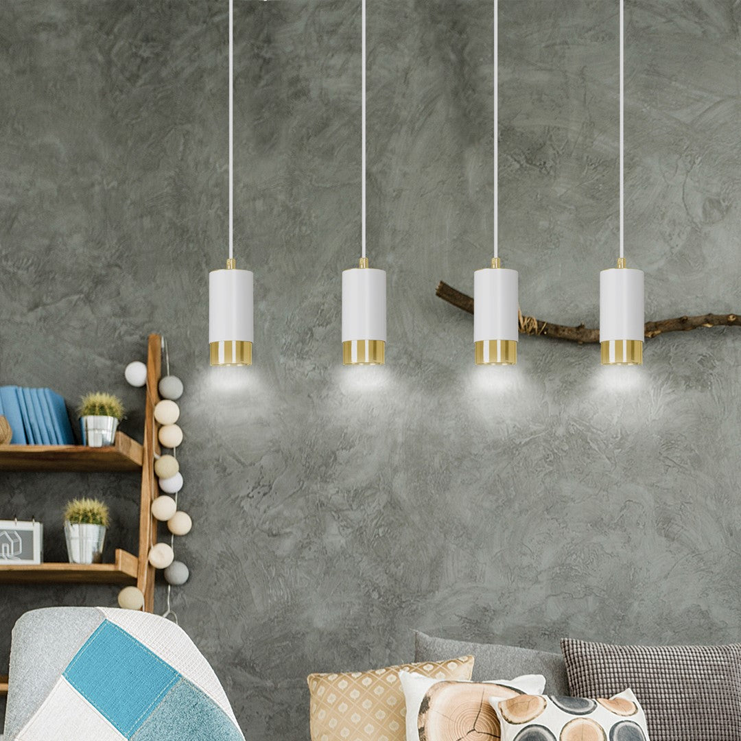 Loftlampe FUMIKO 4 - Hvid / Guld - Nordic Unique