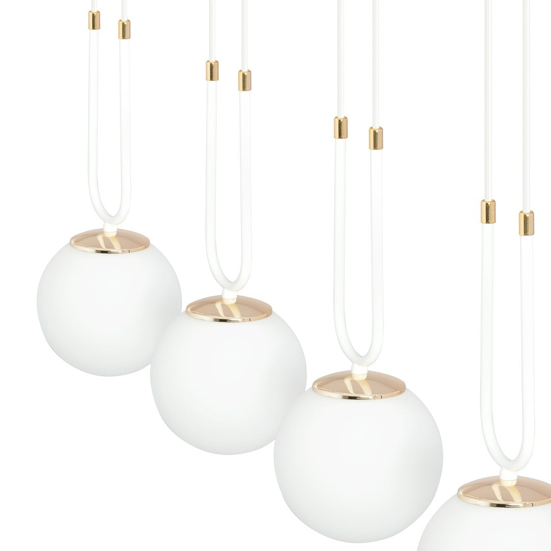 Loftlampe GLAM 4 - Hvid / Guld - Nordic Unique