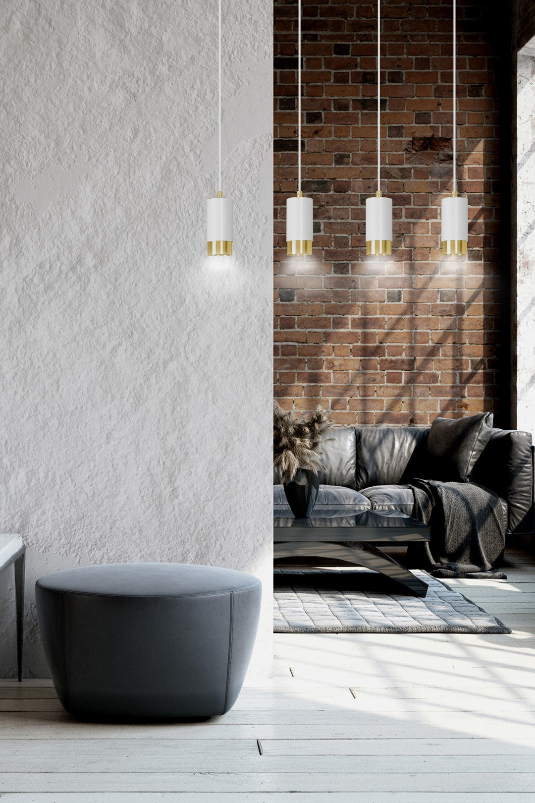 Loftlampe FUMIKO 4 - Hvid / Guld - Nordic Unique