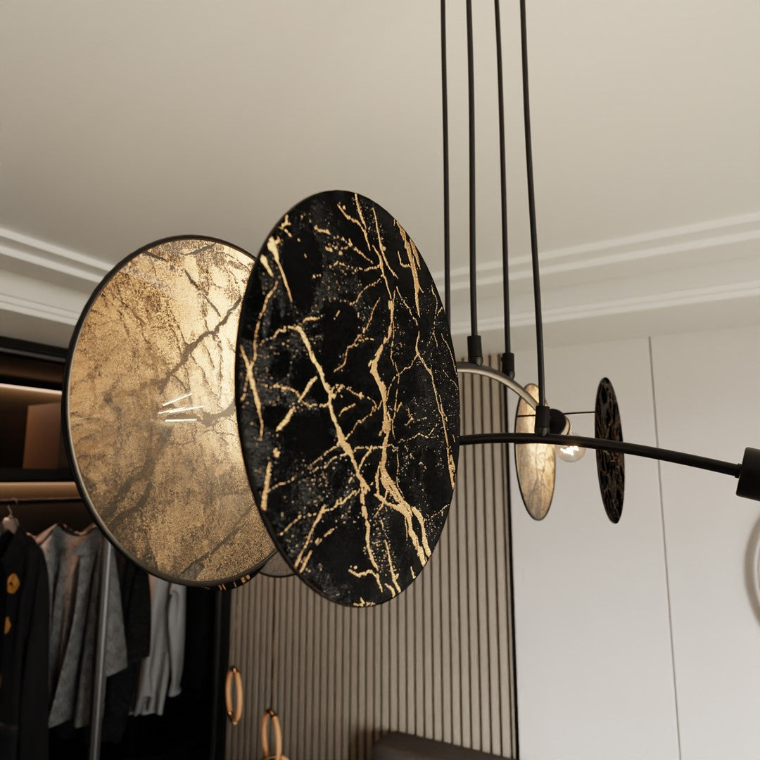 Loftlampe MOTIF 4 - Sort / Marmor - Nordic Unique