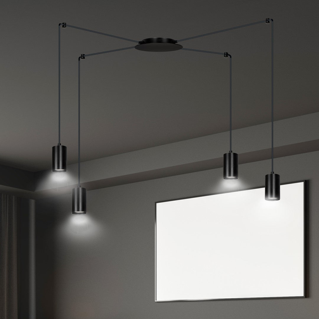 Loftlampe TRAKER 4 - Sort - Nordic Unique