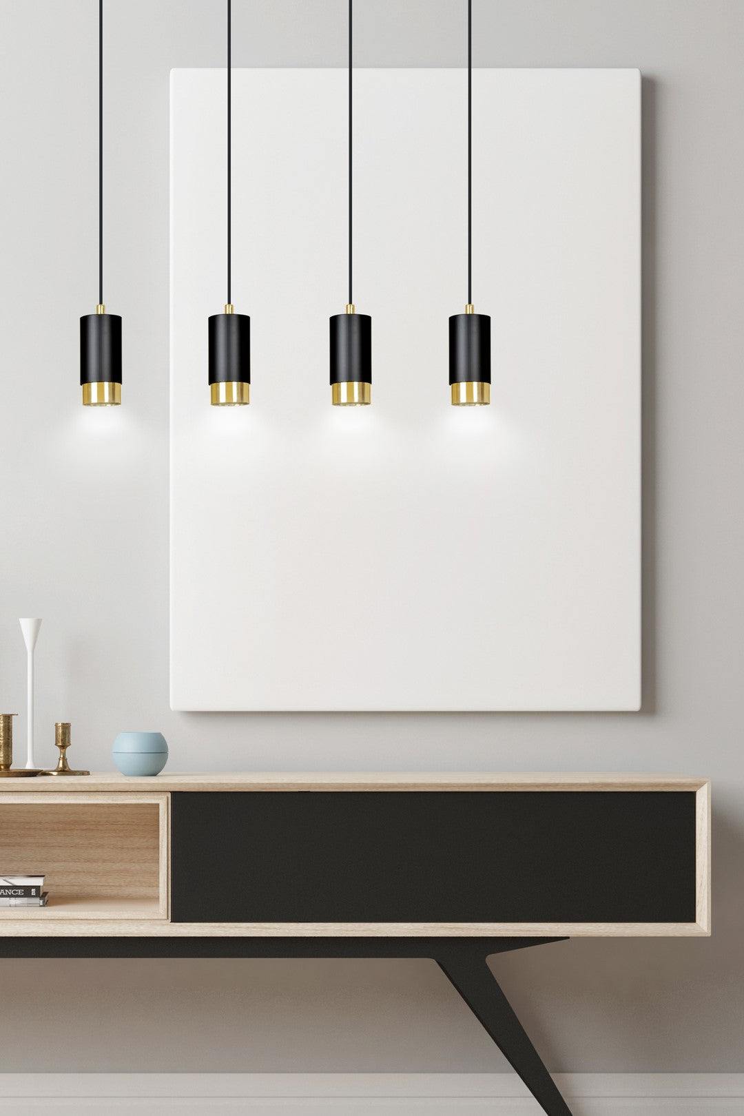 Loftlampe FUMIKO 4 - Sort / Guld - Nordic Unique