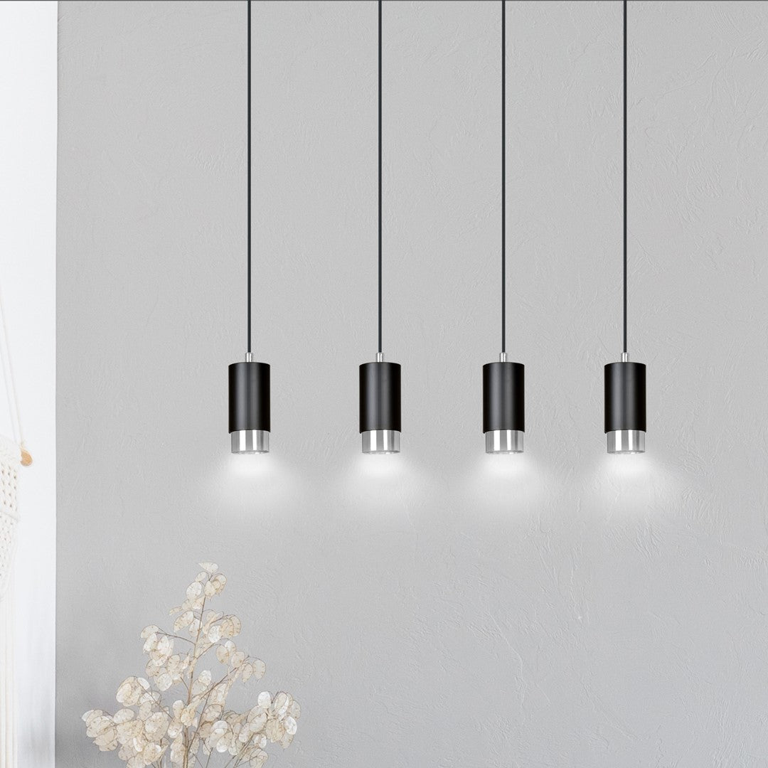 Loftlampe FUMIKO 4 - Sort / Krom - Nordic Unique