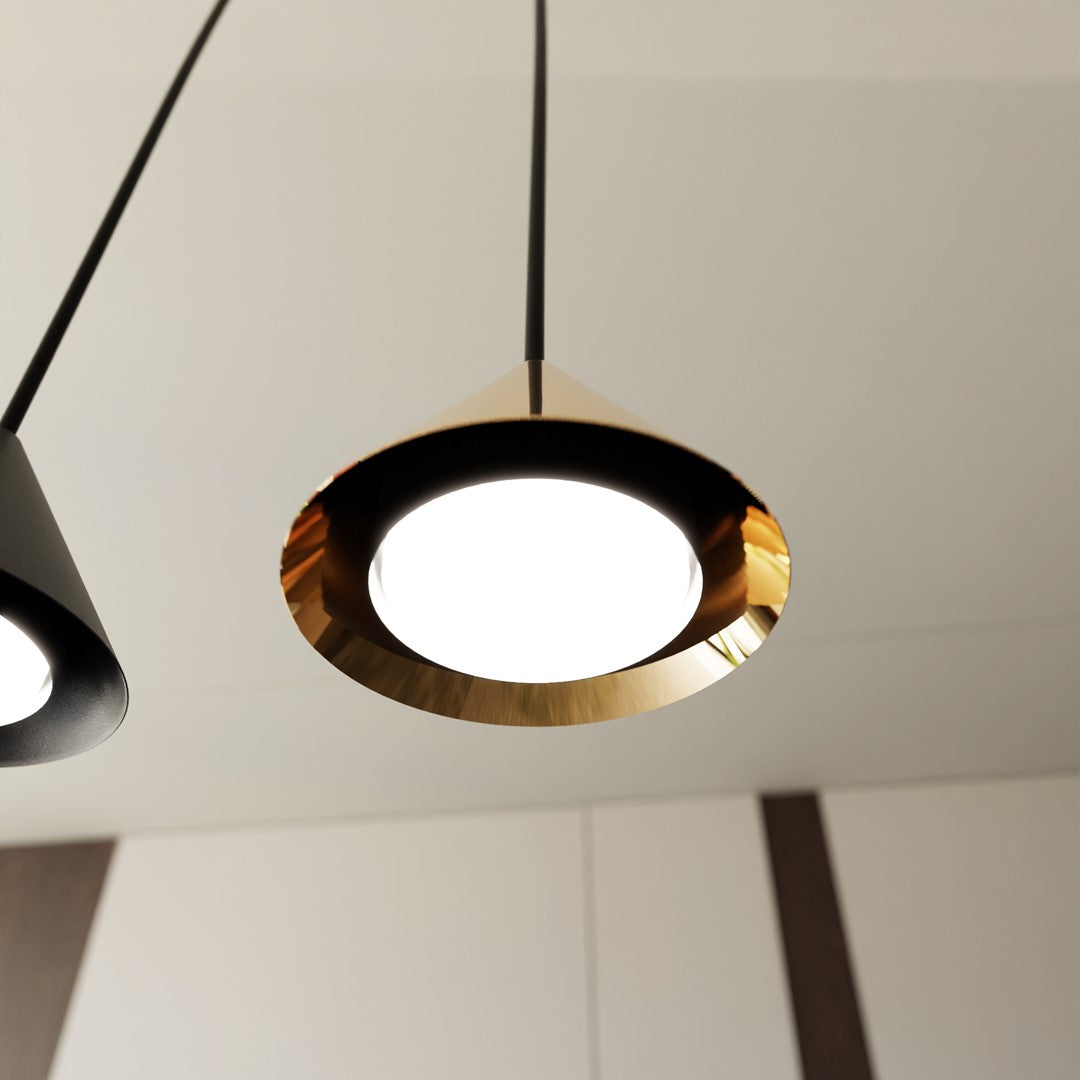 Loftlampe ELIT 4 - Sort / Guld - Nordic Unique