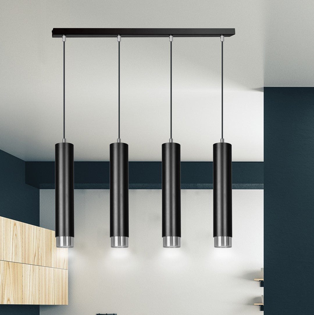 Loftlampe KIBO 4 - Sort / Krom - Nordic Unique