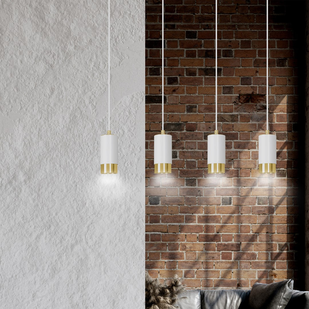 Loftlampe FUMIKO 4 - Hvid / Guld - Nordic Unique