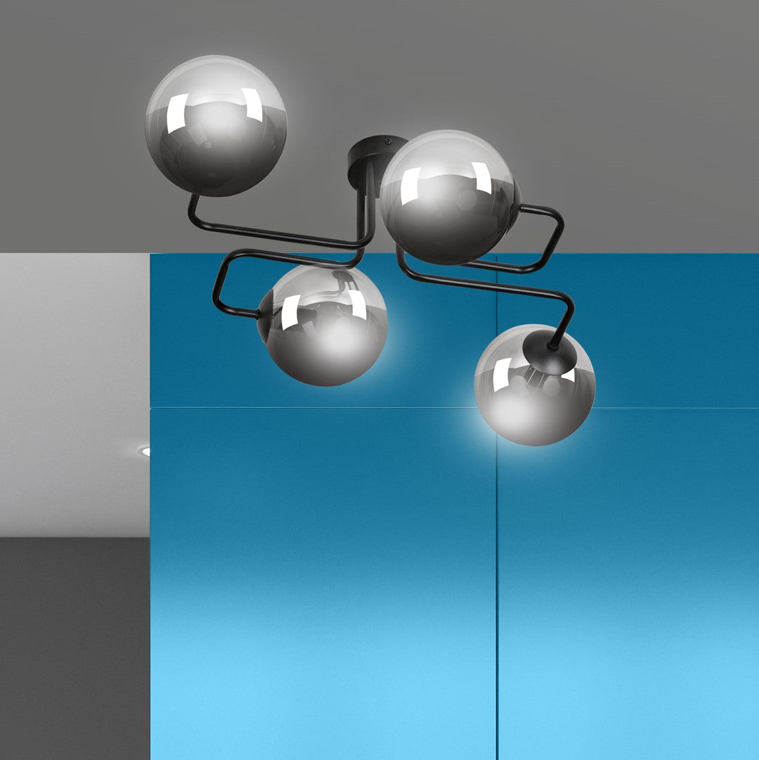 Loftlampe BRENDI 4 - Sort / Grafit - Nordic Unique