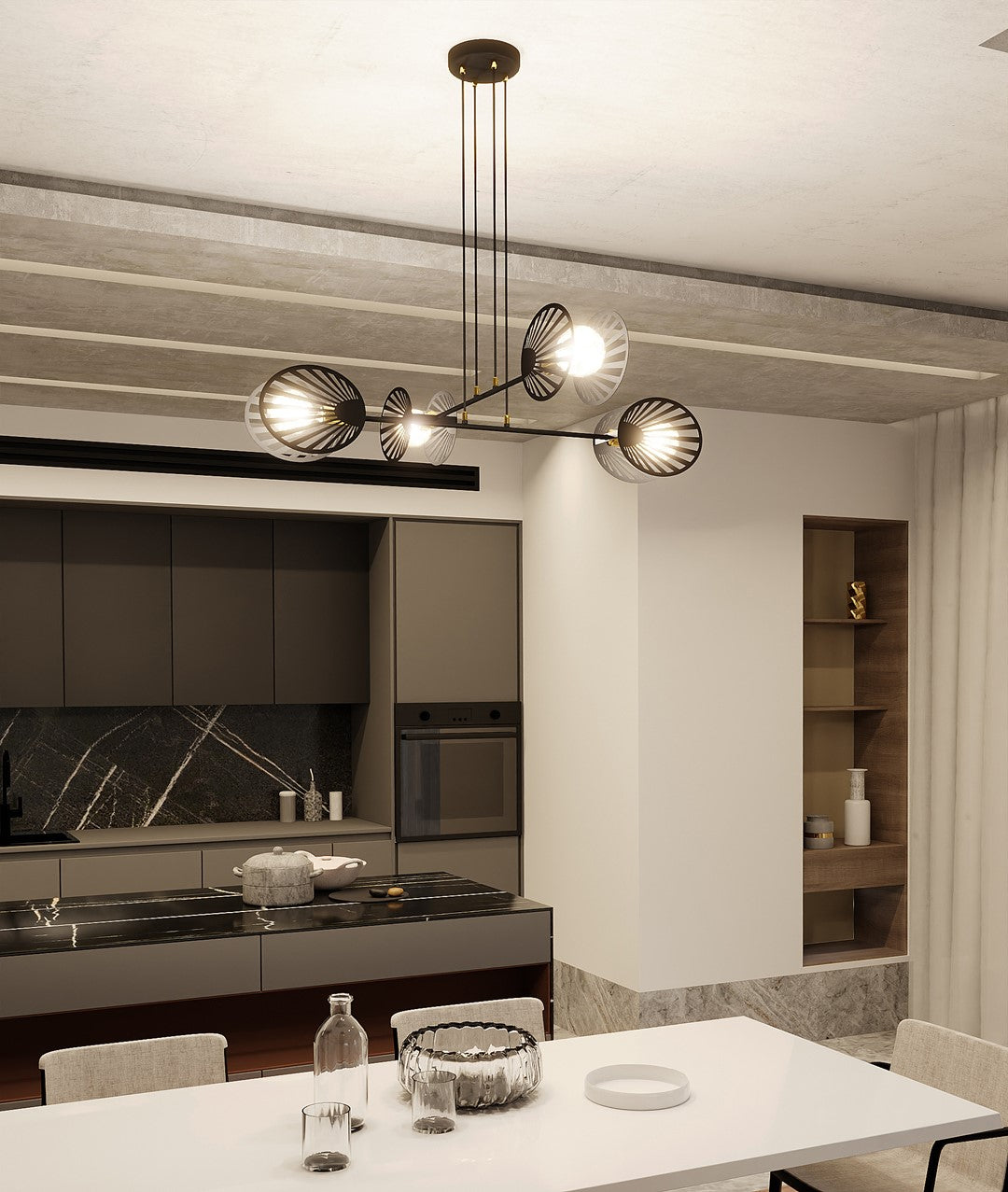 Loftlampe PLAYA 4 - Sort - Nordic Unique