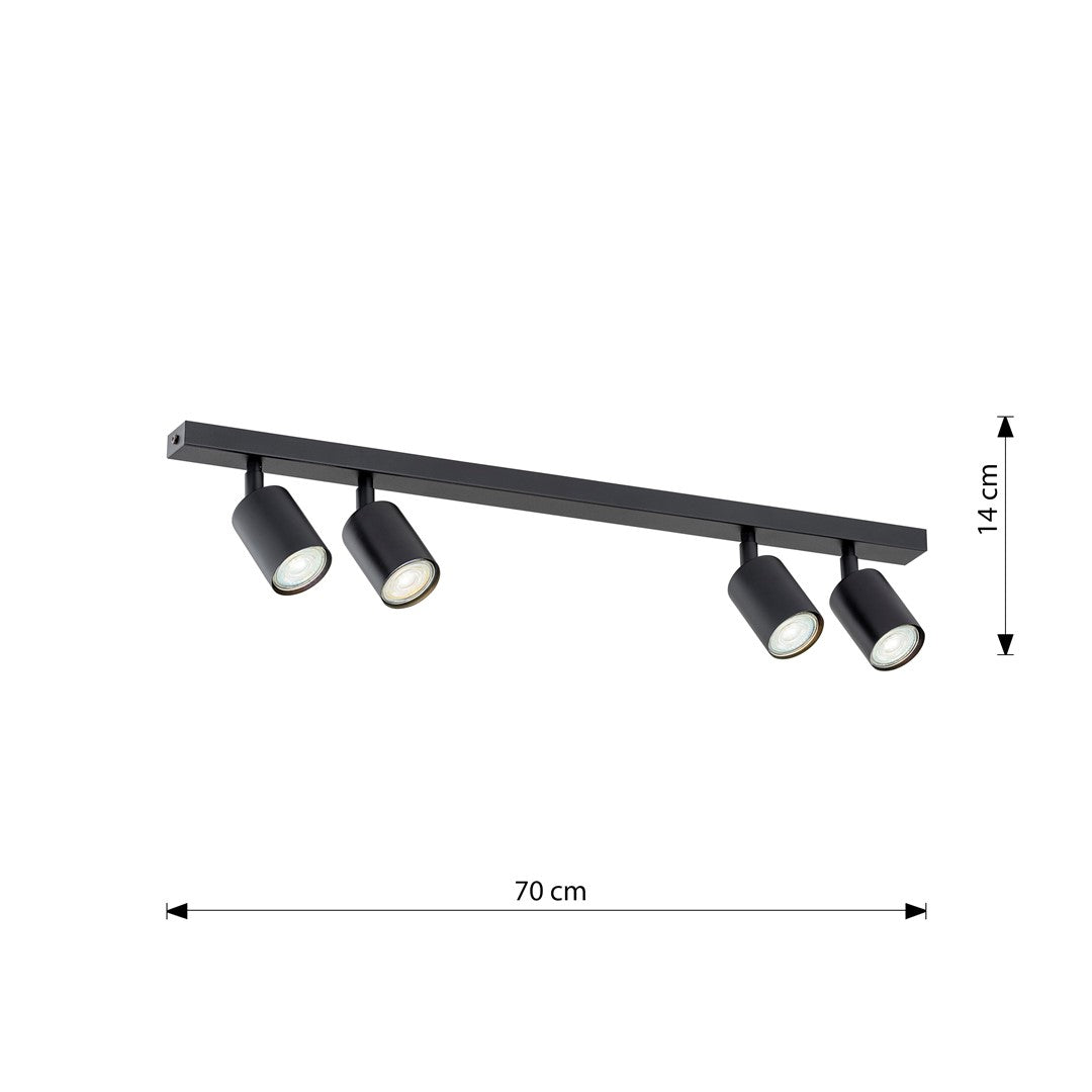 Loftlampe FLASH 4 - Sort - Nordic Unique