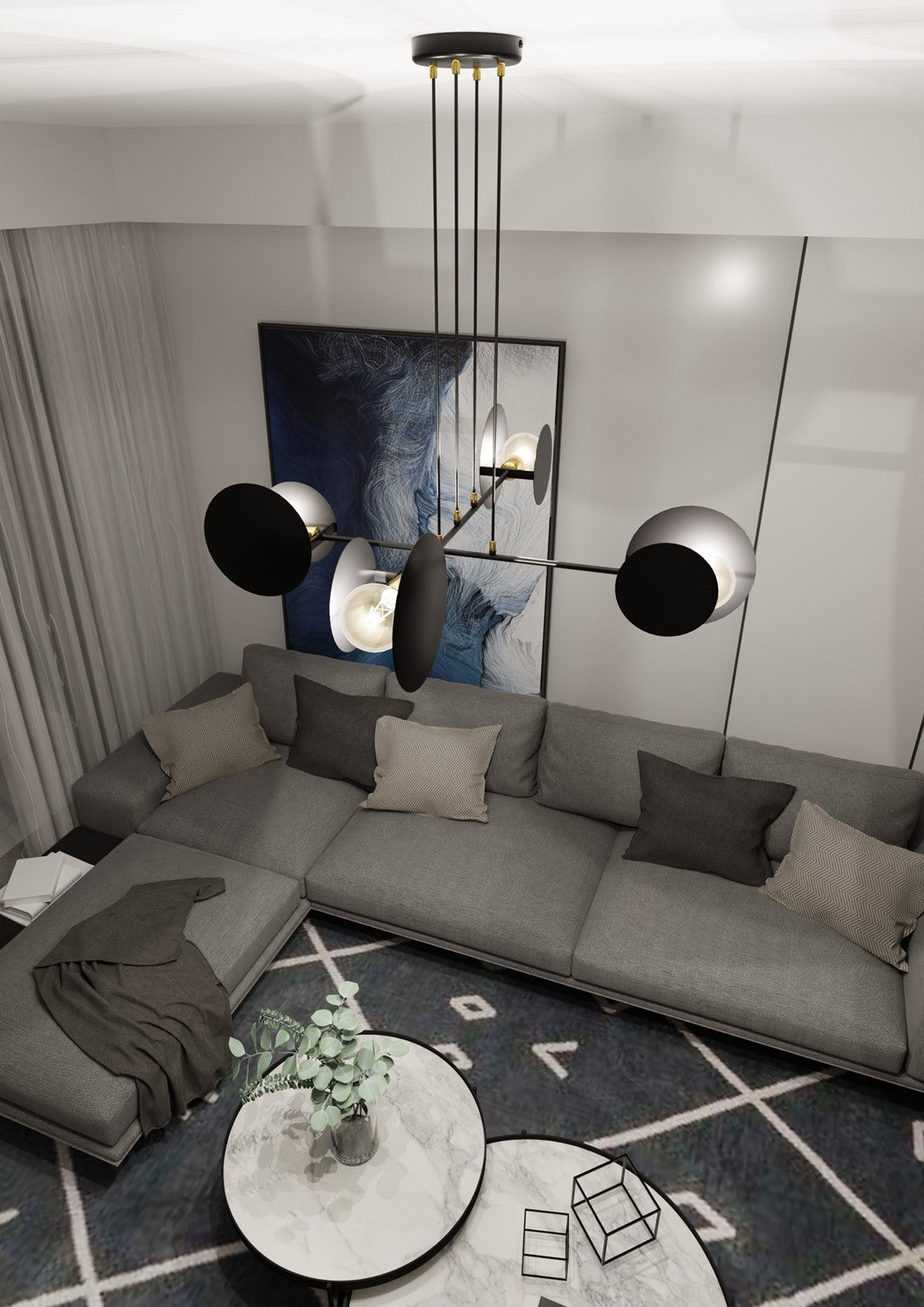 Loftlampe IDEA 4 - Sort - Nordic Unique