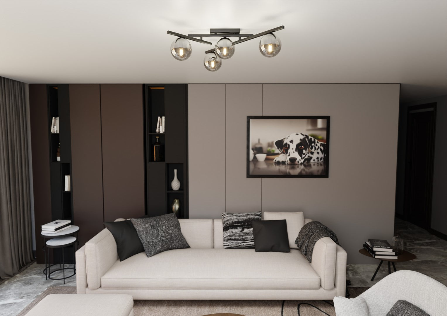 Loftlampe SMART 4 - Sort / Grafit - Nordic Unique