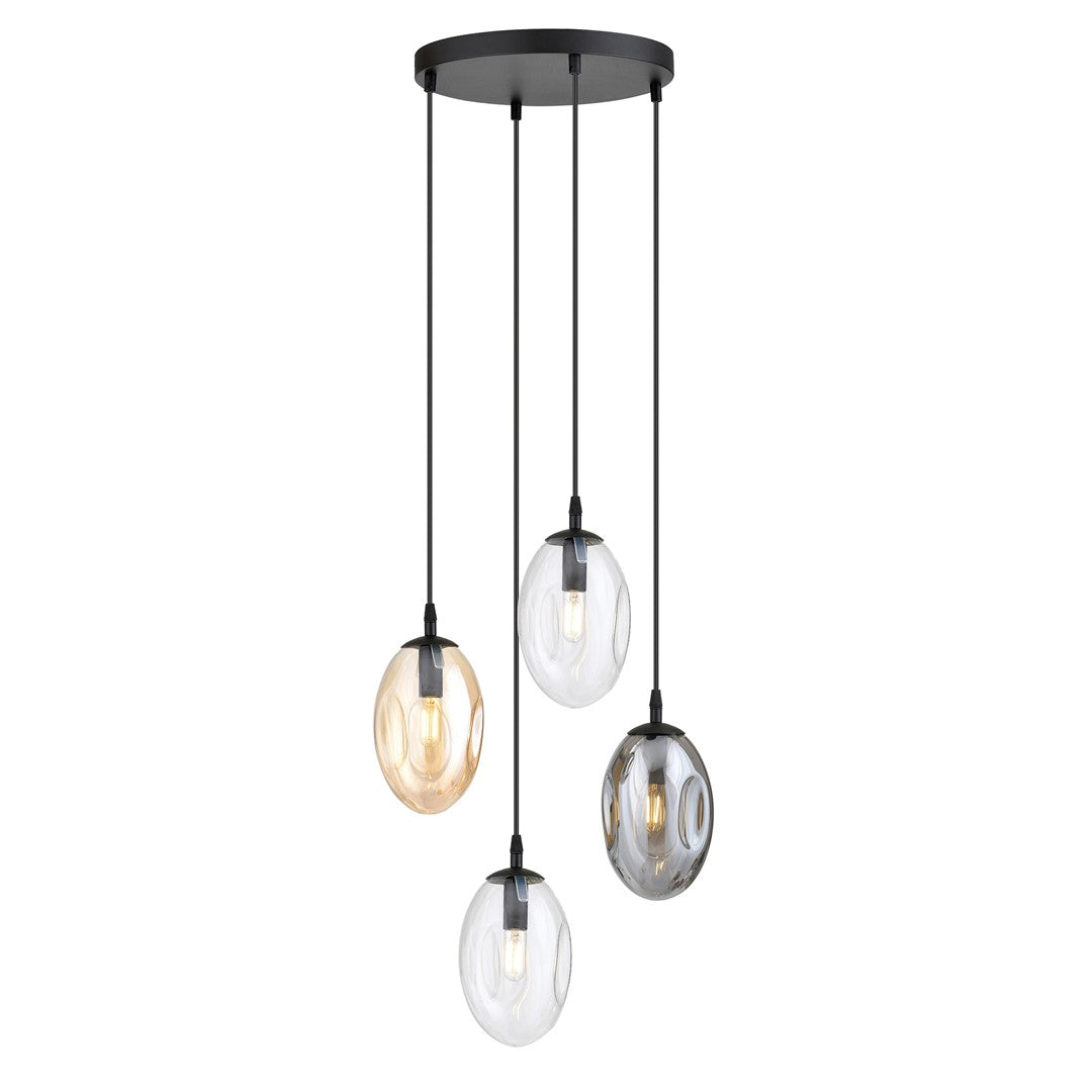 Loftlampe ASTRAL 4 Premium - Sort / Grafit / Rav - Nordic Unique