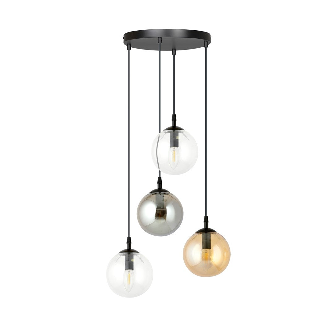 Loftlampe COSMO 4 Premium - Sort / Grafit / Rav - Nordic Unique