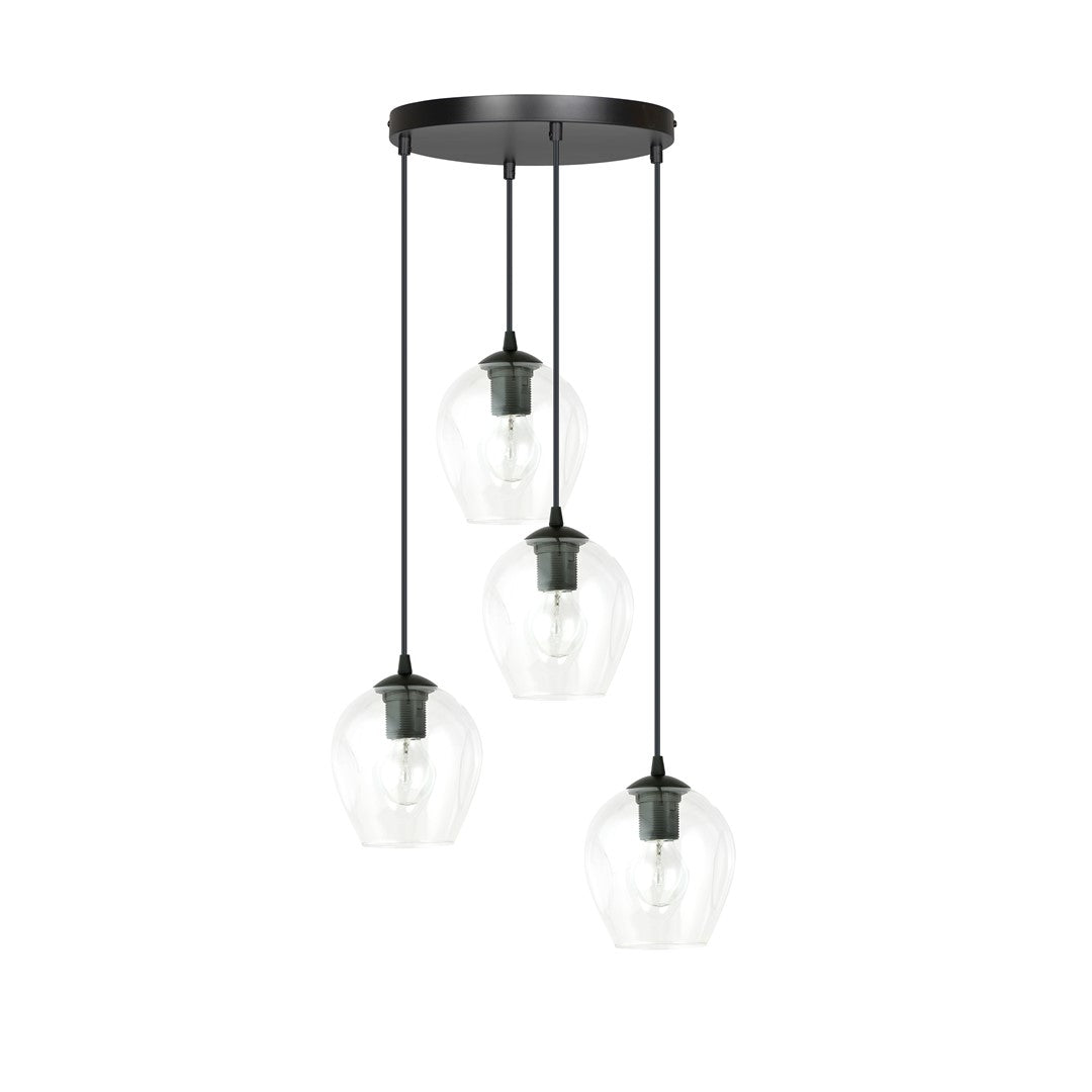 Loftlampe ISTAR 4 Premium Gennemsigtig - Sort - Nordic Unique