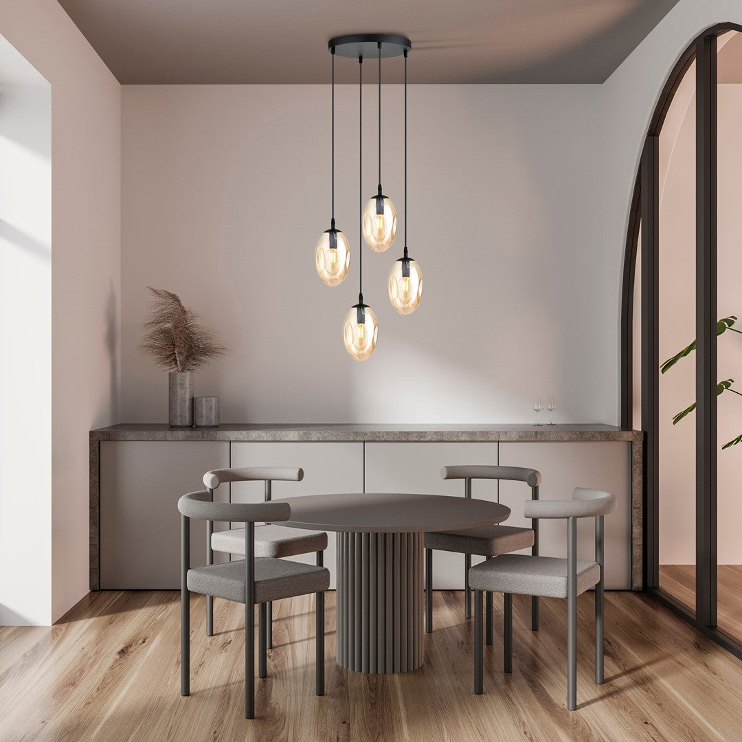 Loftlampe ASTRAL 4 Premium - Sort / Rav - Nordic Unique