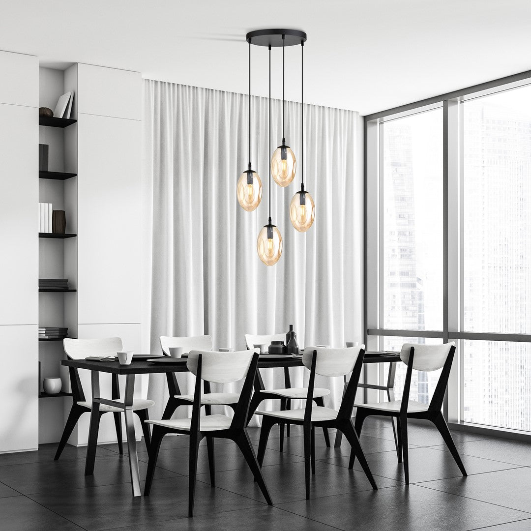 Loftlampe ASTRAL 4 Premium - Sort / Rav - Nordic Unique