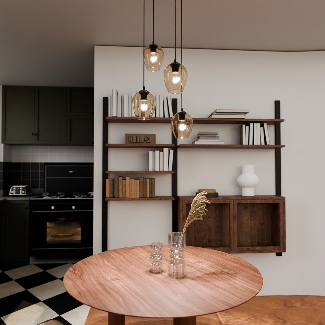 Loftlampe ISTAR 4 Premium - Sort / Rav - Nordic Unique