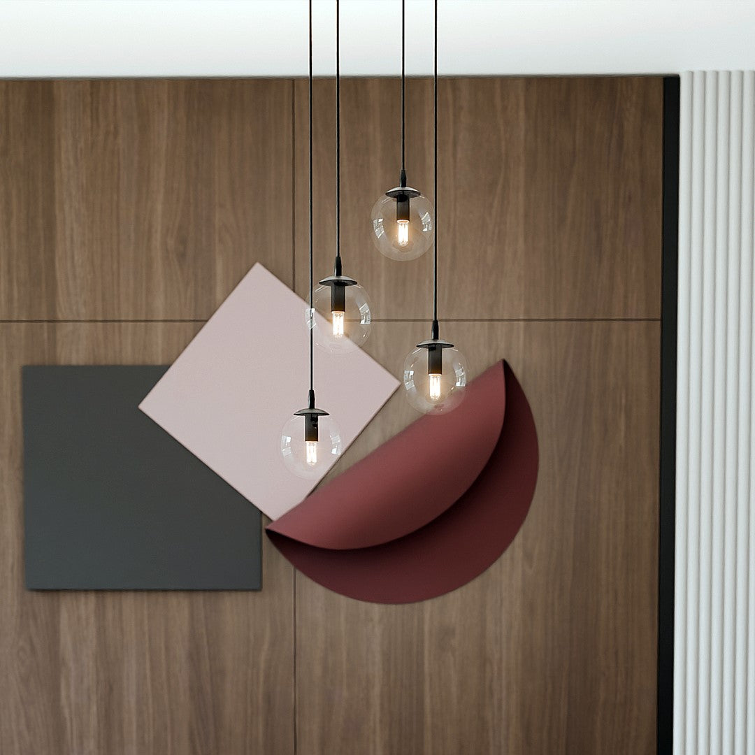 Loftlampe COSMO 4 Premium Gennemsigtig - Sort - Nordic Unique