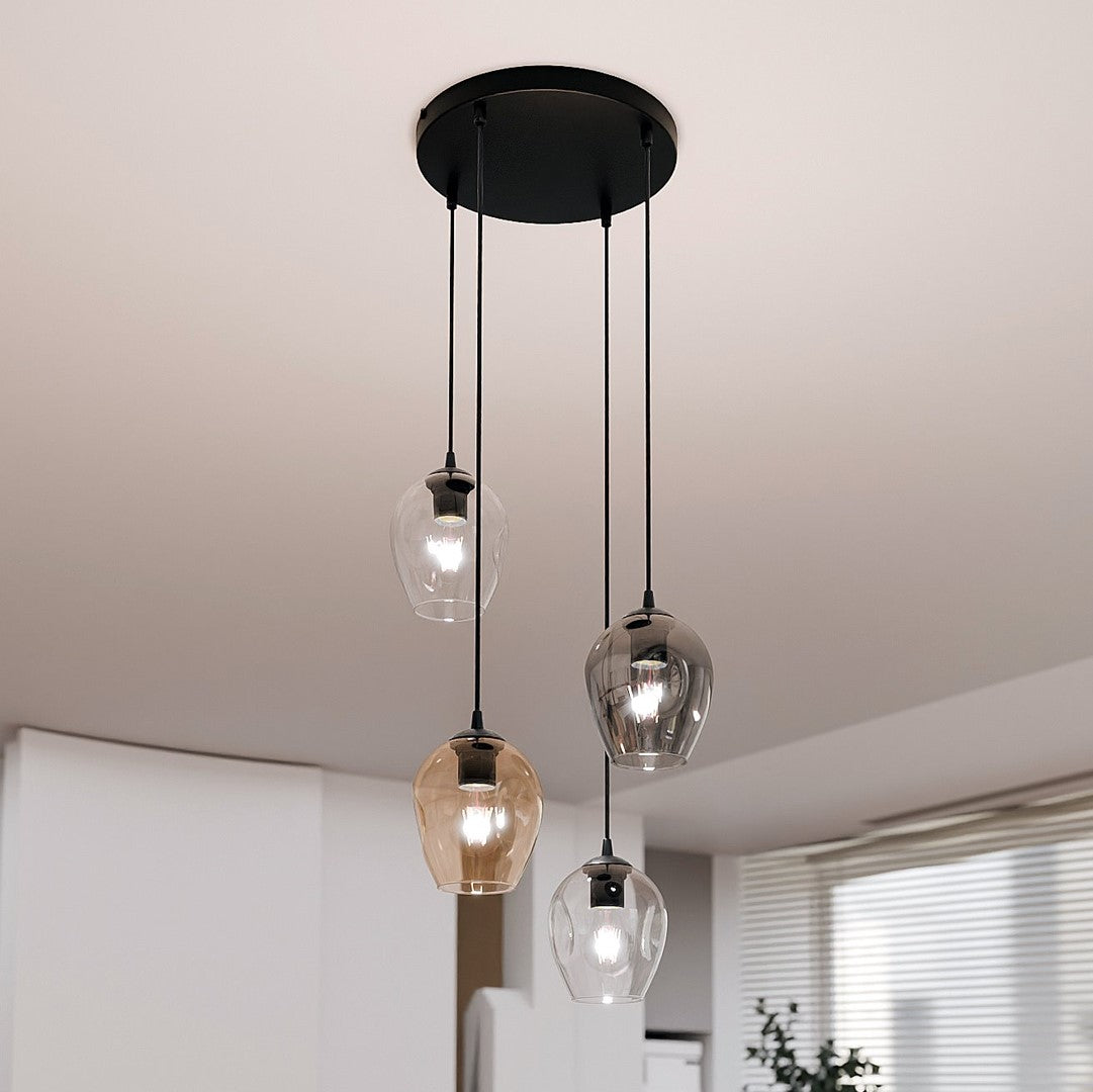 Loftlampe ISTAR 4 - Sort / Grafit / Rav - Nordic Unique
