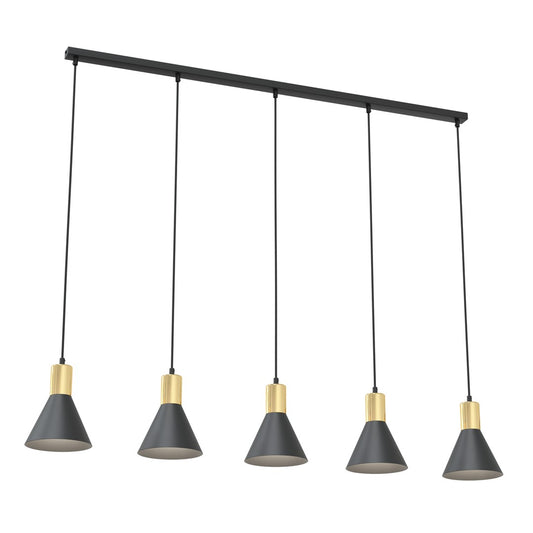 Loftlampe ROSA 5 - Sort / Guld - Nordic Unique