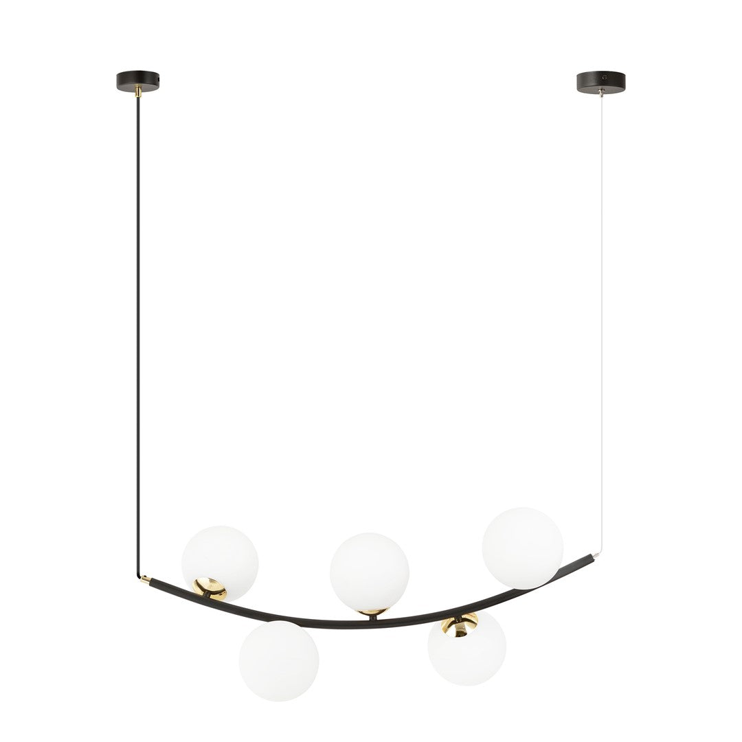 Loftlampe RITZ 5 - Sort / Guld / Hvid - Nordic Unique