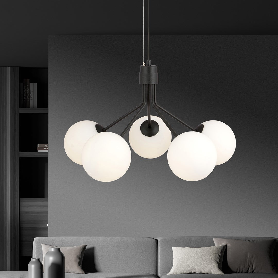 Loftlampe NOVA 5 - Sort / Hvid - Nordic Unique