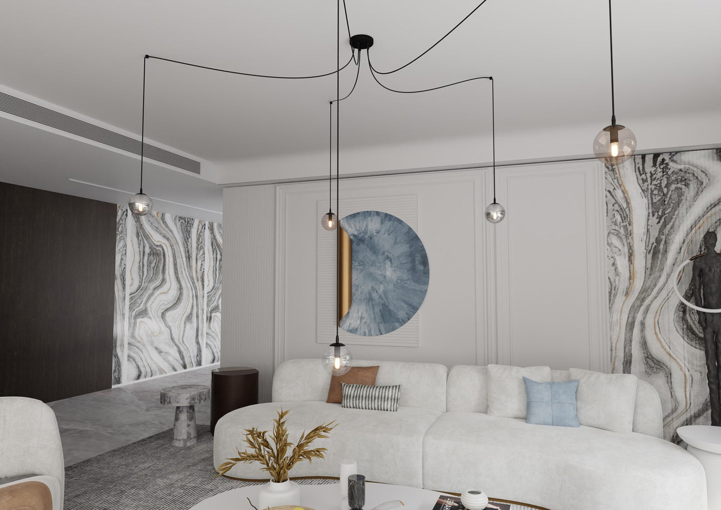 Loftlampe GIGI 5 - Sort / Grafit / Rav - Nordic Unique