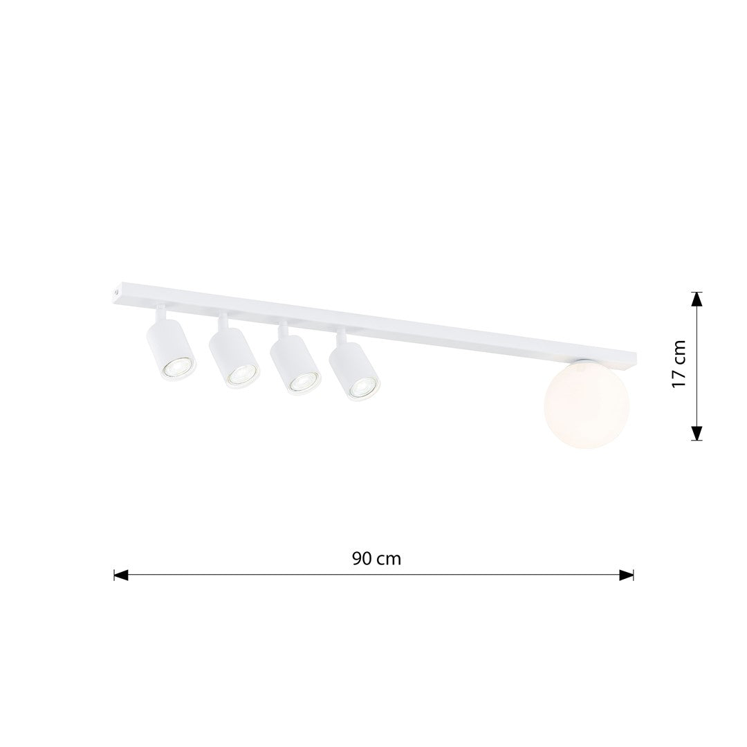 Loftlampe BASTER 5 - Hvid - Nordic Unique