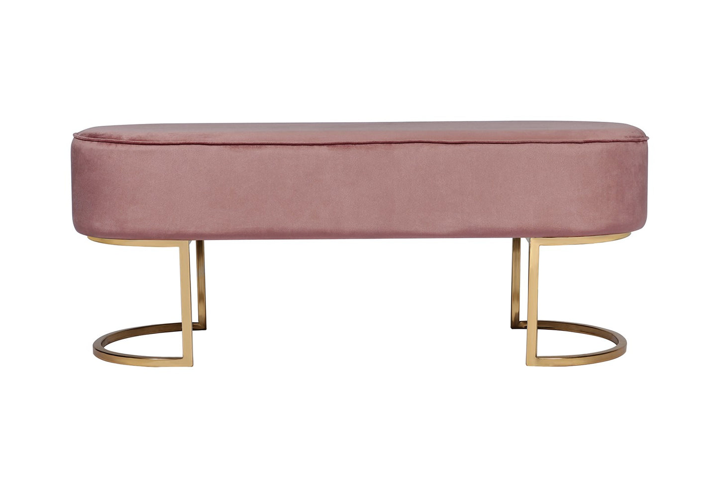 Bænk Pera 200 – Støvet rosa / Guld - Nordic Unique