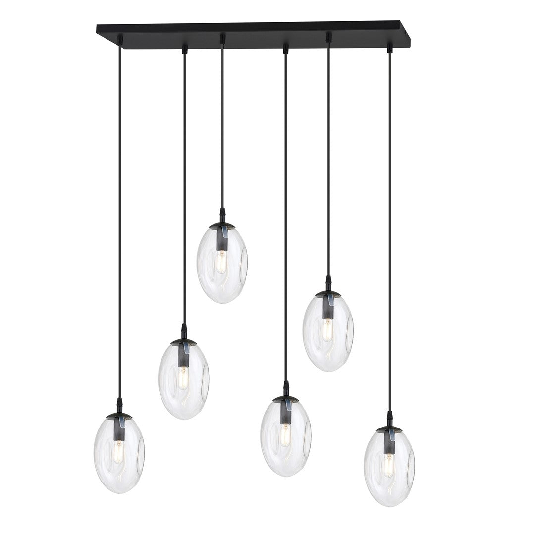 Loftlampe ASTRAL 6 Gennemsigtig - Sort - Nordic Unique