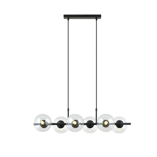 Loftlampe RORY 6 Gennemsigtig - Sort - Nordic Unique