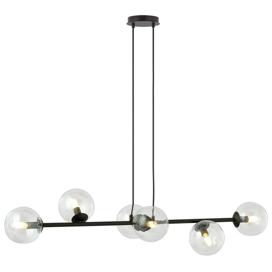 Loftlampe ROSSI 6 Gennemsigtig - Sort - Nordic Unique