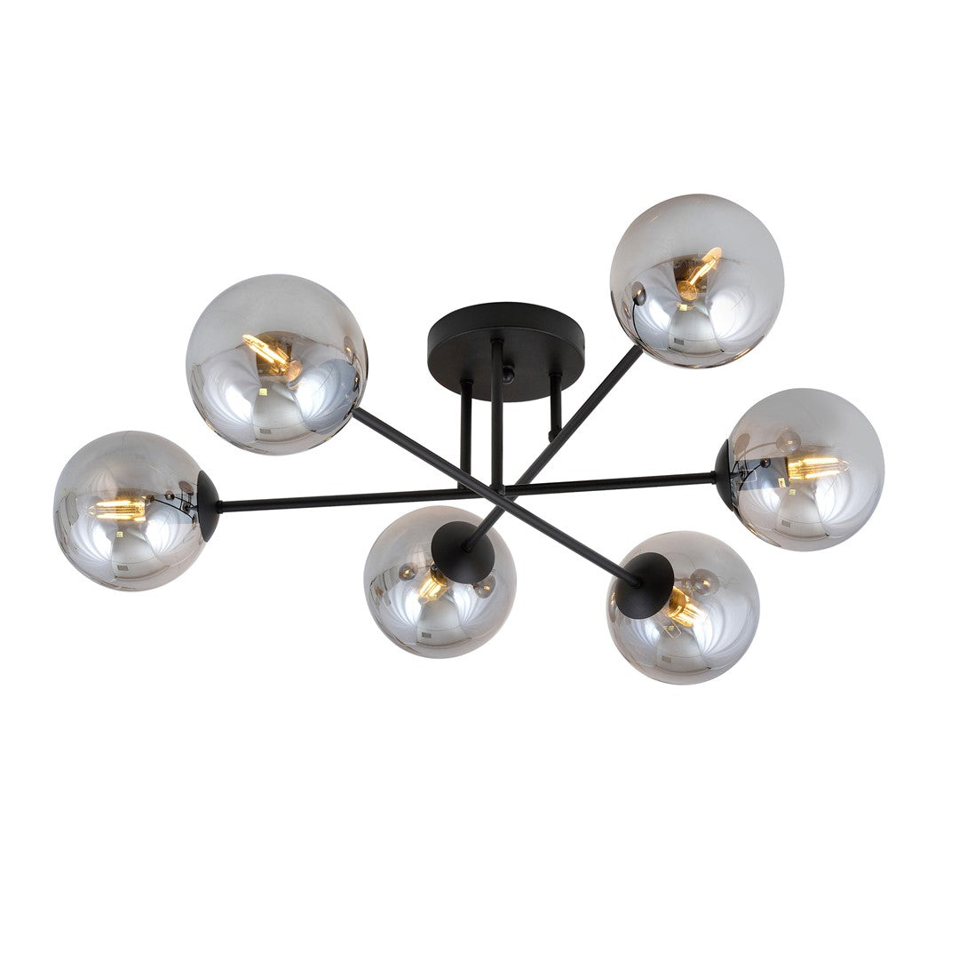 Loftlampe ROMA 6 - Sort / Grafit - Nordic Unique