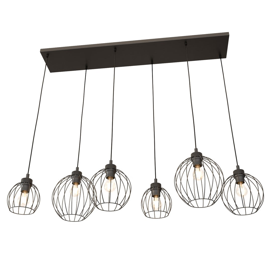 Loftlampe NANDO 6 - Sort - Nordic Unique