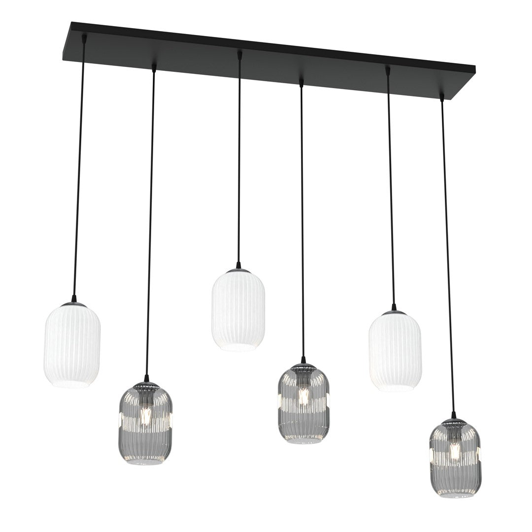 Loftlampe VERDI 6 - Sort / Grafit / Hvid - Nordic Unique