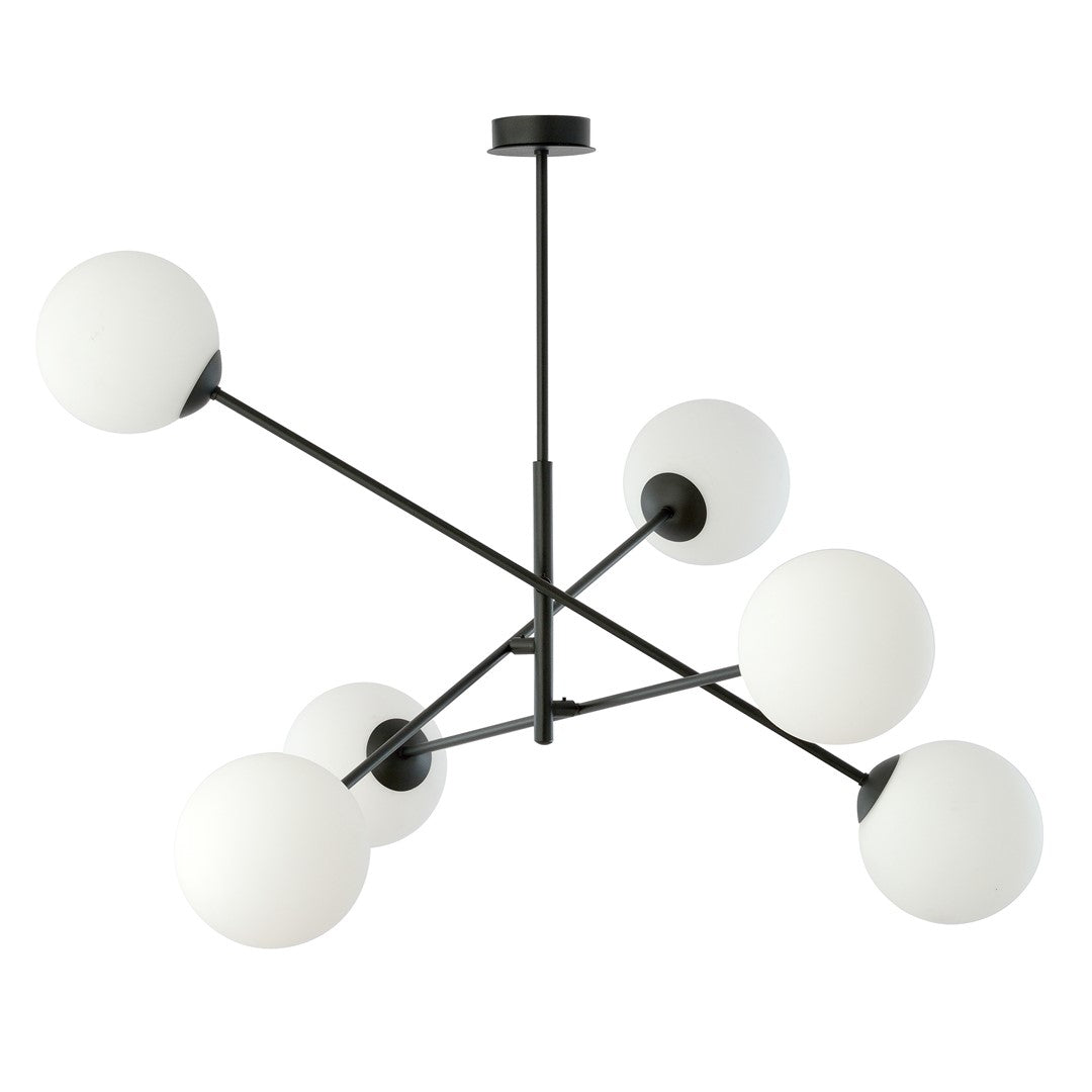 Loftlampe LINEAR 6 - Sort / Hvid - Nordic Unique