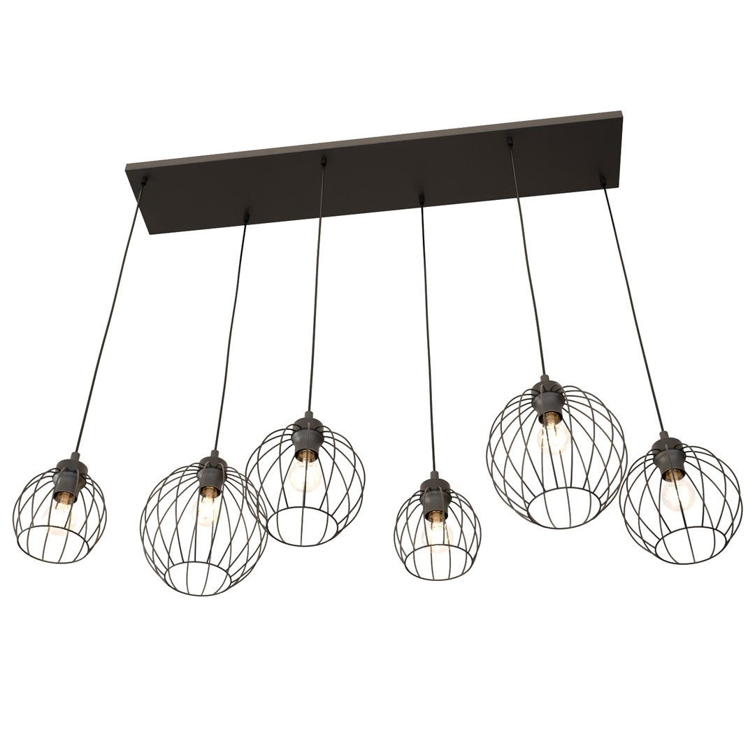Loftlampe NANDO 6 - Sort - Nordic Unique