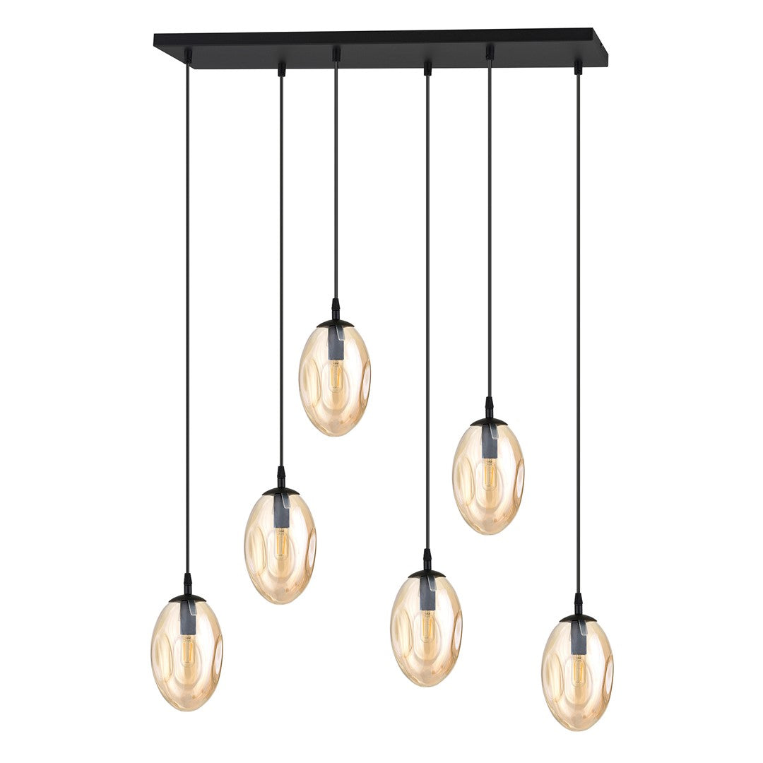 Loftlampe ASTRAL 6 - Sort / Rav - Nordic Unique