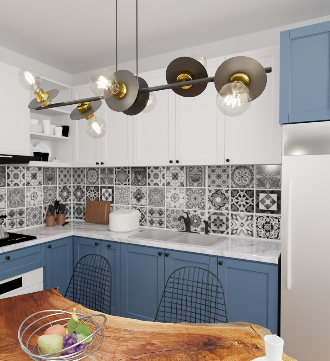 Loftlampe TOKEN 6 - Sort / Guld - Nordic Unique