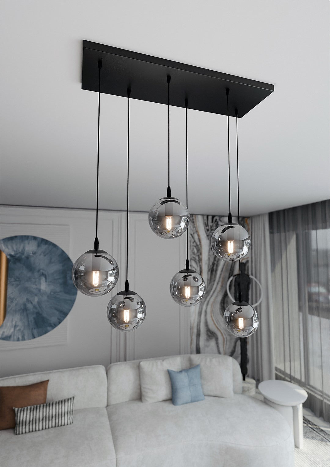 Loftlampe COSMO 6 - Sort / Grafit - Nordic Unique