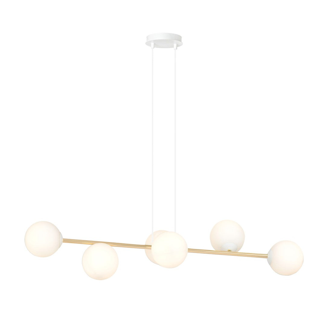 Loftlampe GRAVITY 6 - Hvid / Guld - Nordic Unique