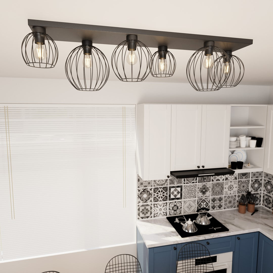 Loftlampe REDE 6 - Sort - Nordic Unique