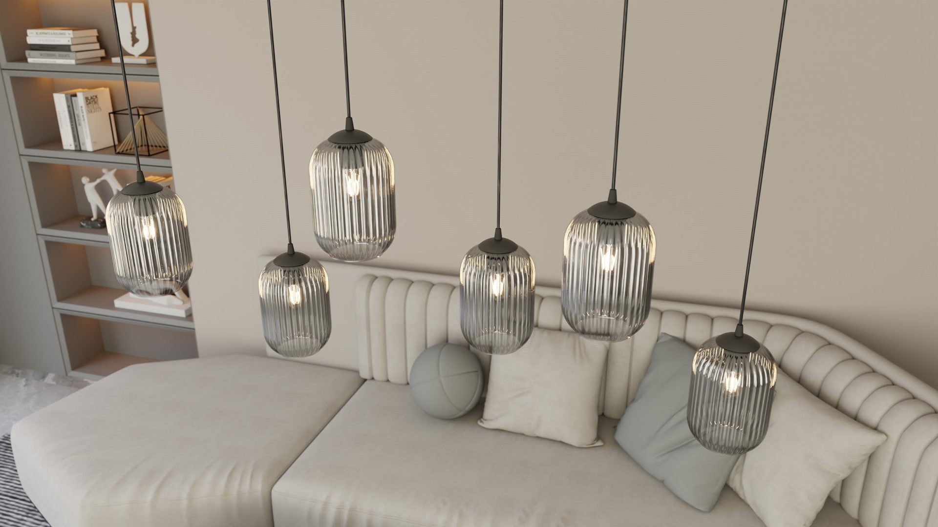 Loftlampe VERDI 6 - Sort / Grafit - Nordic Unique